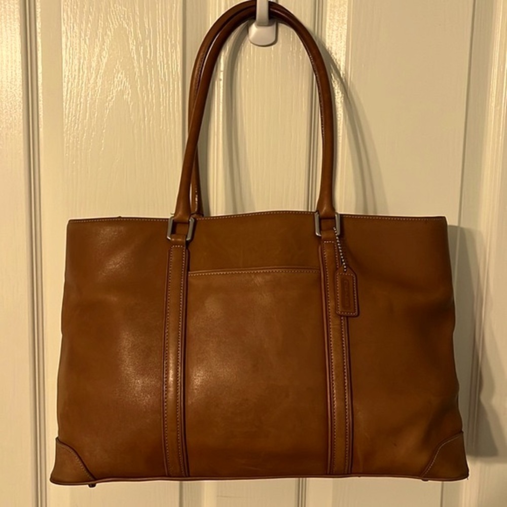 Coach Hampton Business Leather Carryall 7515 Tote Handbag Shoulder Bag